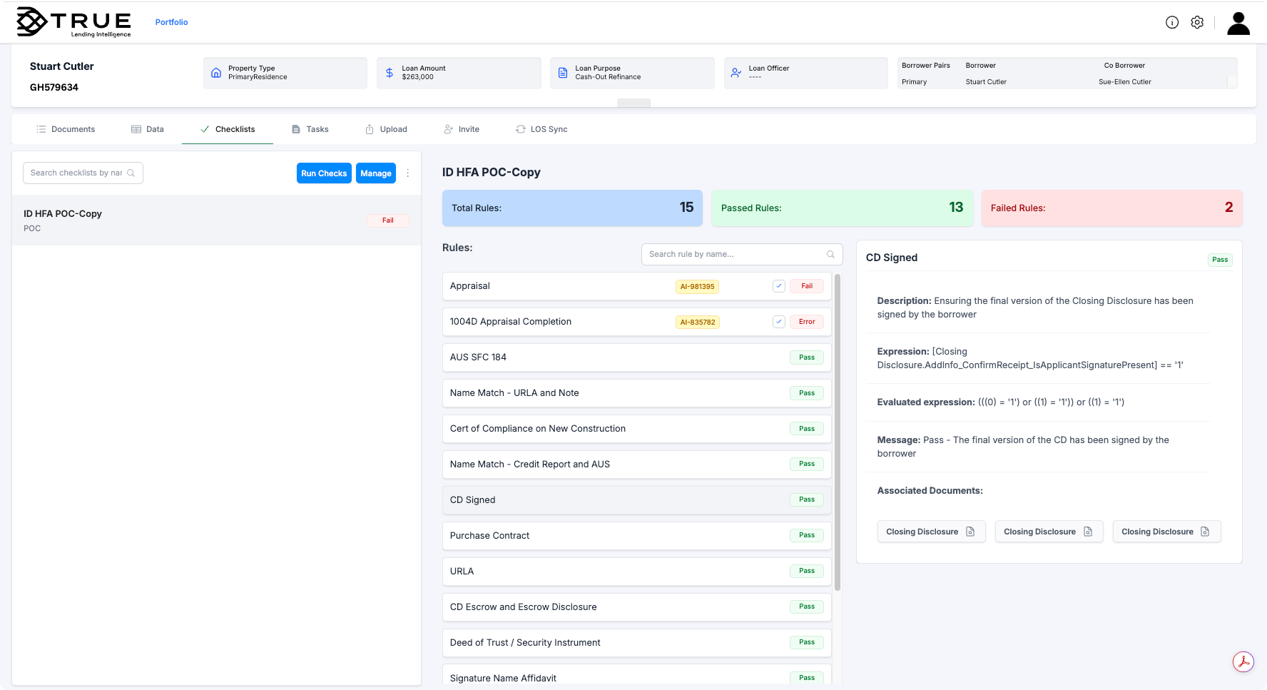 TRUE Platform Application Screenshot