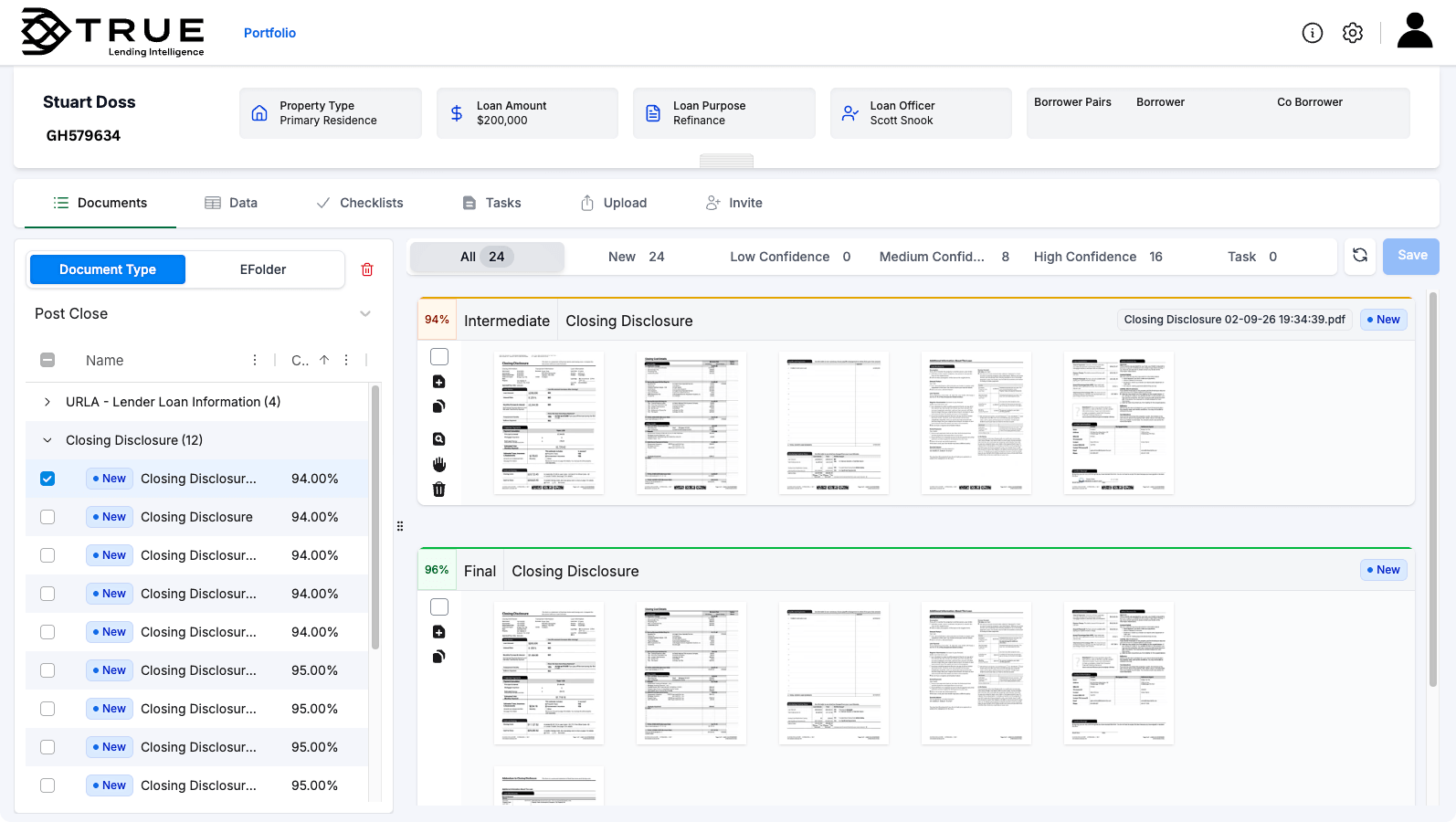 Post Close Step 2 Application Screenshot